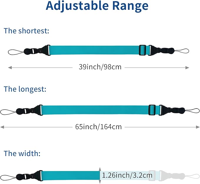 Adjustable iPad Binocular Camera Strap, Comfortable Shoulder Strap Nylon Neck Lanyard for iPad/Samsung Tablet Case,Crossbody Laptop Luggage Bag (Sky Blue)