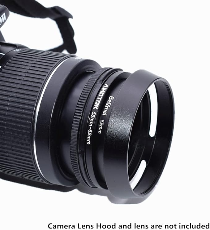55mm Lens to 52mm Camera Lens Adapter,55mm to 52mm Filter Step-Down Ring Adapter Ring,Compatible All 52mm Filter Accessory