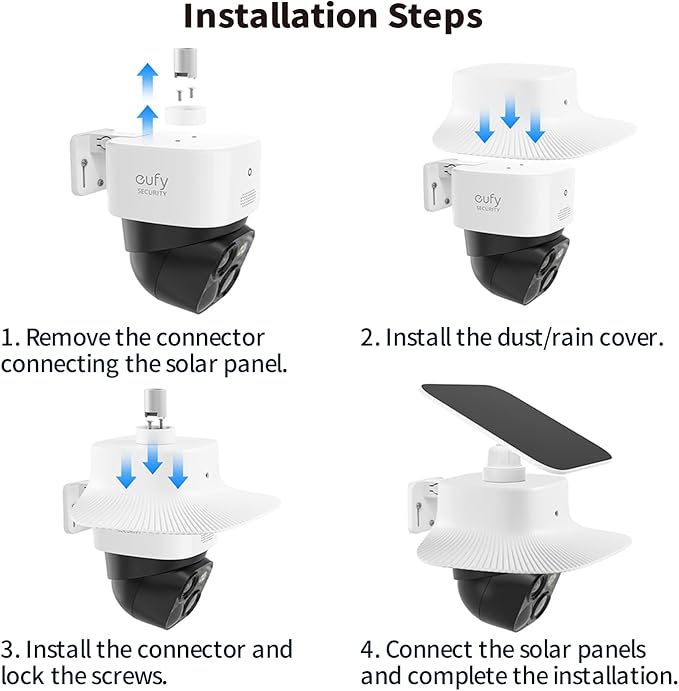 Rain Cover for Eufy Security SoloCam S340, Protective Weather Shield for Outdoor Use (Camera Not Included)