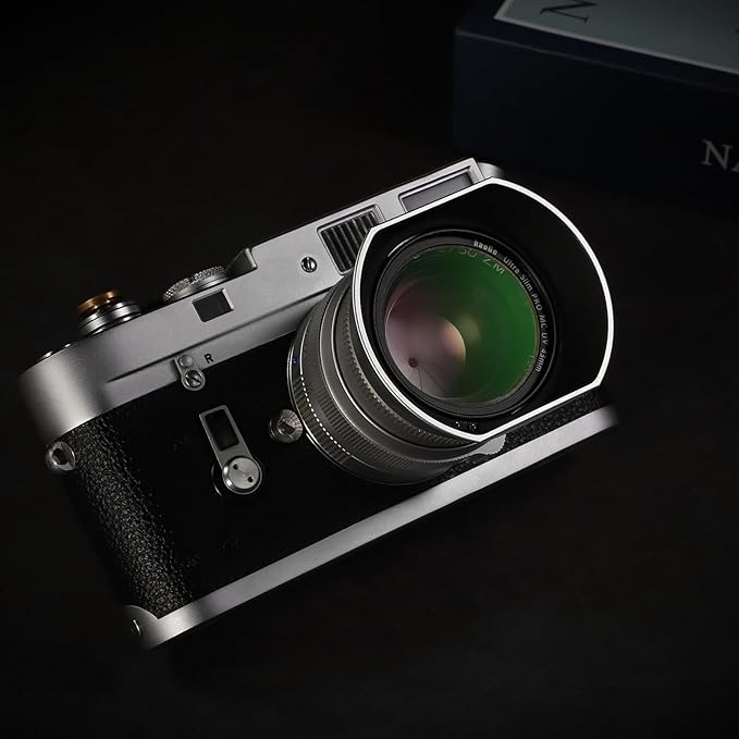 Haoge Square Metal Lens Hood for Voigtlander NOKTON 35mm f1.4, 40mm f1.4, 50mm f1.5 Aspherical II 28mm F1.5 VM Lens,Carl Zeiss Biogon T* 35mm f2 35mm f2.8 ZM, Planar T* 2/50 50mm f2 ZM