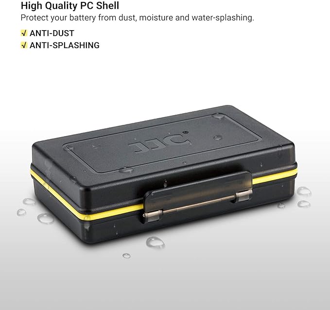 JJC Camera Battery Memory Card Case, SD Micro SD TF MSD XQD Card and Battery Holder Storage Organizer for Canon Nikon Sony Fujifilm Olympus,Water-Resistant & Shockproof