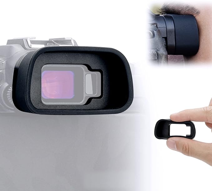JJC Camera Eyecup Eyepiece Viewfinder for Canon EOS R8 & RP Mirrorless Camera with Extended Soft Silicone Design