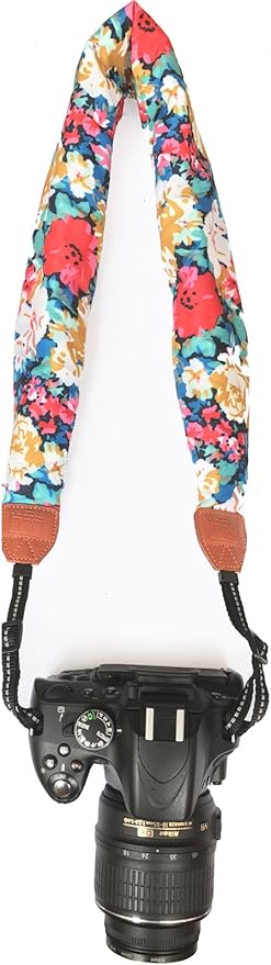 Alled Camera Neck Shoulder Belt Strap, Chevron Scarf Vintage Print Soft Coloful Camera Straps for Women/Men for DSLR/SLR/Nikon/Canon/Sony/Olympus/Samsung/Pentax ETC