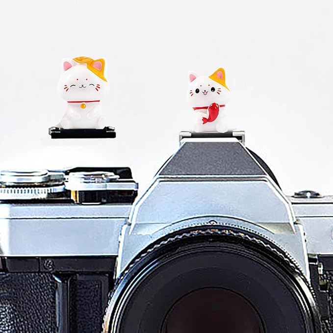 Camera Hot Shoe Cover, Cute Hot Shoe Cap, Hot Shoe Protector Compatible with Sony Fujifilm Fuji Canon Nikon Pentax Leical Panasonic (Lucky Cat)