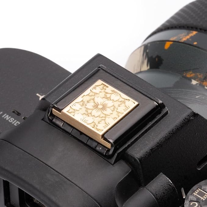 Cherry Blossom Pattern Camera Metal hot Shoe Cover for Sony A1 A7C A7CR A7CII A7M2 A7M3 A7R4 A7R5 A7S3 A6700 A6600 A6500 (Copper Alloy-for Sony)