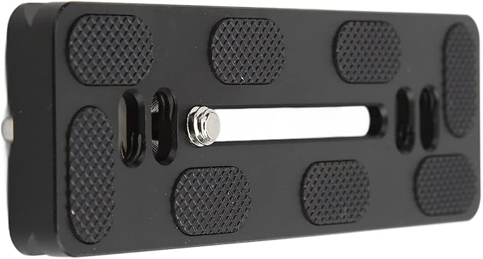 Quick Release Plate with 1/4 Inch Screw and D Ring, Arca Swiss Standard QR Plate for Camera Tripod Ball Head, Aluminum Alloy with Anti - Slip Rubber Pads (120mm)