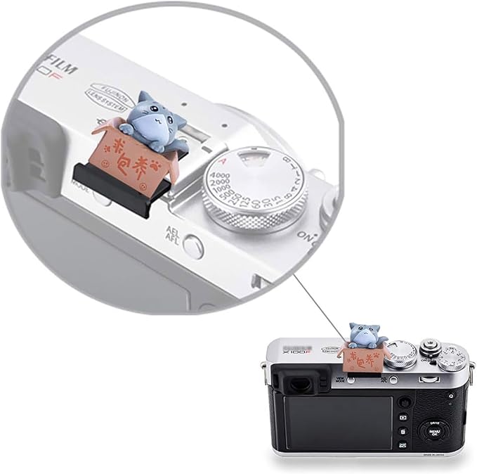 Camera Hot Shoe Cover, Cartoon Hot Shoe Cap, Hot Shoe Protector Compatible with Sony Fujifilm Fuji Canon Nikon Pentax Leical Panasonic (2pcs Cat)