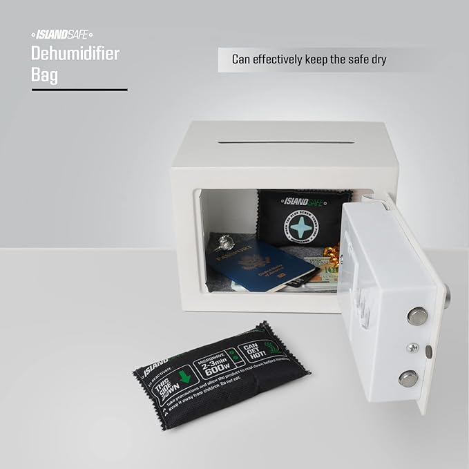 Safe Moisture Absorber Dehumidifier Bag, Rechargeable Desiccant Moisture Absorbing Packet for Safes, Cabinets, Home Closets, Car, Black (1Pack, 6x4inch)