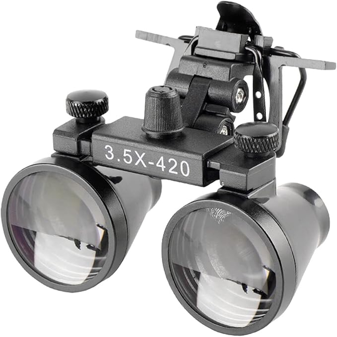 SGOE 3.5X Binocular Loupe with Metal Clip - Magnifying Loupe for Glasses