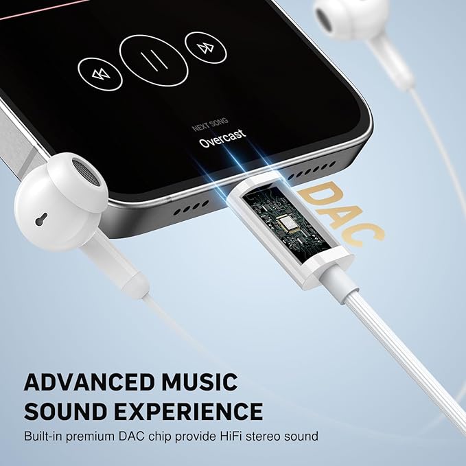 Wired Earbuds 3 EQ Mode USB C Headphones HiFi Bass Sound Type C Earphones Corded USBC Plug in Ear Buds for iPhone 17 Air 16 Pro Max 15 for Samsung/Galaxy S26 S25 S24 for Google/Pixel 10 9 8 White