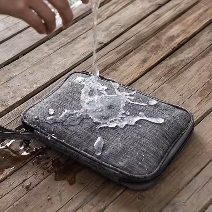 cable organizer bag Travel Case,Electronic Accessories Storage Bag,Portable Waterproof Cable -Travel Cord Organizer- Bag for Small Charging Cord Storage,Cables,SD Card (BLACK)