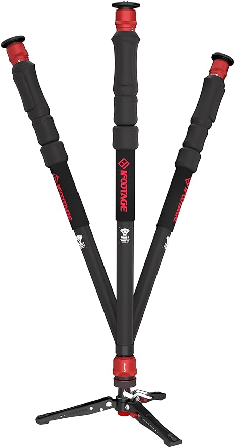 IFOOTAGE Cobra 3 Strike A150S Monopod Camera Stand with Pedal, One-Touch Lifting Quick Release Monopod for Shooting Bird/Animal/Sports Event/Wedding/Live Show, Payload 11lb