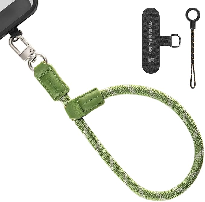 SMALLRIG Adjustable Phone Wrist Strap, 38cm Leather & Nylon Wrist Strap for iPhone, for Samsung