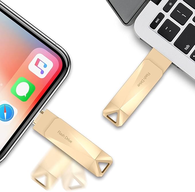 512GB Photo Stick for Phone, Qainerly USB Flash Drive for Phone All Models, 4-in-1 Design Transfer Storage, iPad/PC/Android