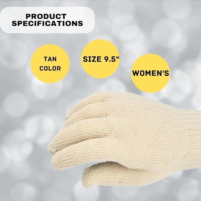 SHIELD GLOVES Cotton Work Gloves with PVC Dotted Grip, 12 Pairs, Women’s Small – Lightweight & Breathable