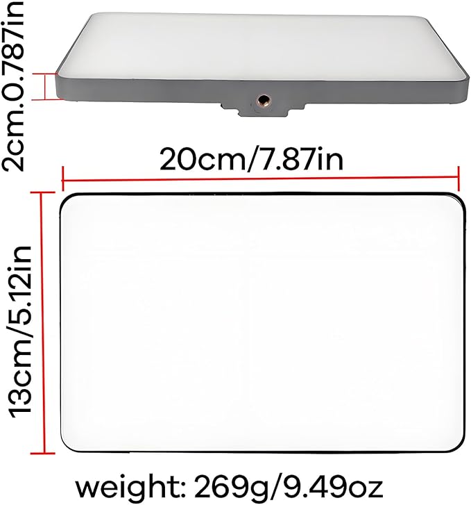 LED Video Light Panel, Dimmable DSLR Camera Light for Pictures Photo Video Recording with 4000mAh Rechargeable Battery, Cold Shoe, 240pcs Lamp Beads, CRI>95 2700K-6500K for Photography Live Streaming