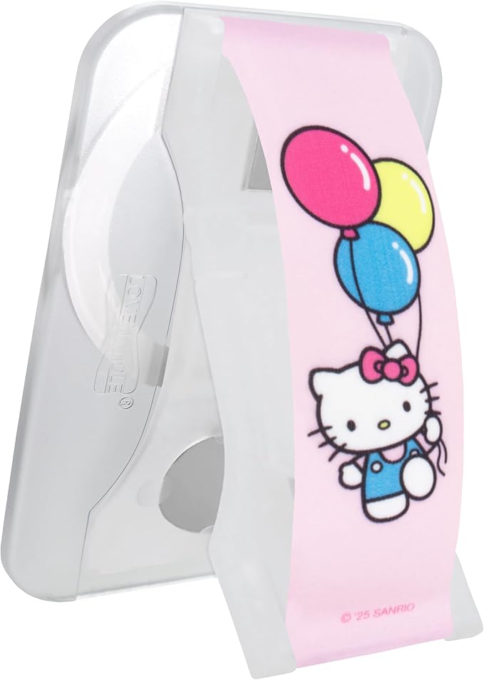 Hello Kitty® Balloons on Clear MagSafe Compatible Magnetic Phone Grip with Kickstand – Silicone Phone Strap for Smartphones & Tablets