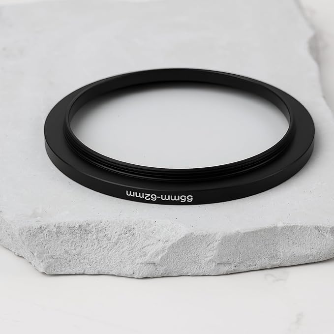 The Lord of the Tools 2Pcs Camera Filter Ring Adapter 55mm-62mm Aluminum Step-Up Ring Adapter for DSLR Lenses and ND UV CPL IR Filters