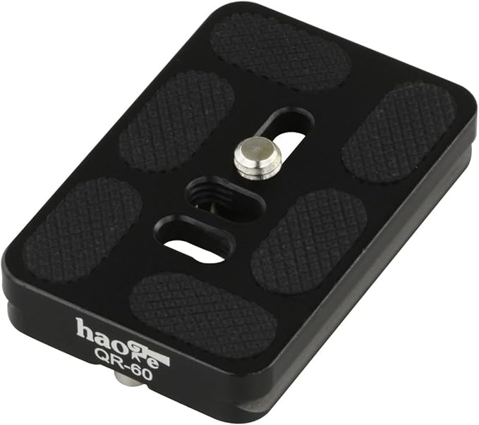 Haoge 60mm QR Quick Release Plate with D-Ring Screw Fits Arca-Swiss Standard for Tripod Ball Head Clamp Camera Lens
