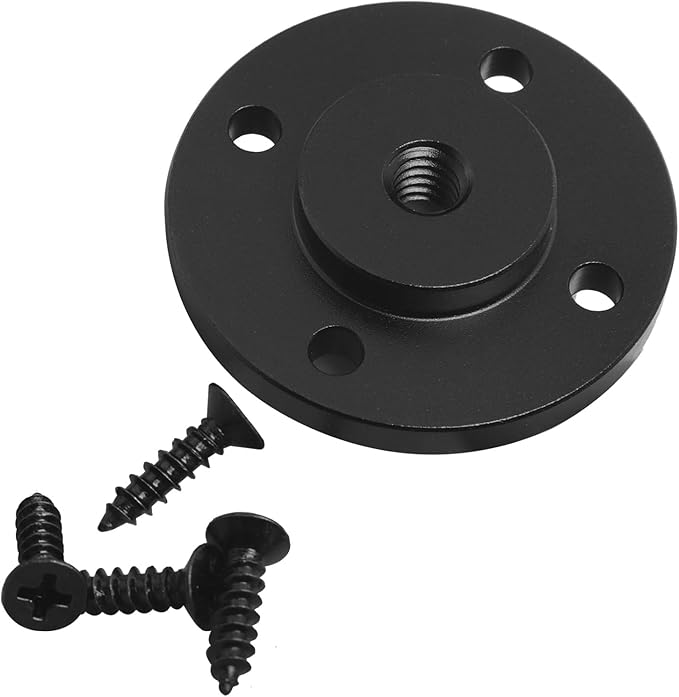 LUORNG 2 Set 1/4 inch Thread Tripod Adapter Holder Mount Plate Wall Mount Universal Wall Mount Mic Bracket Aluminium Alloy for Monitor Light Flash DSLR Camera Diameter 40mm 1/4 Hole