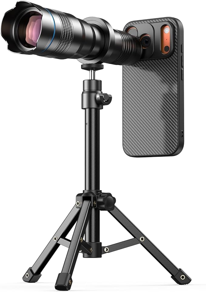 Evil eye 36X Telephoto Lens for iPhone 17 Pro, High Power HD Telephoto Phone Lens with Tripod, Phone Lens Attachments for Travel, Concert, Exploration