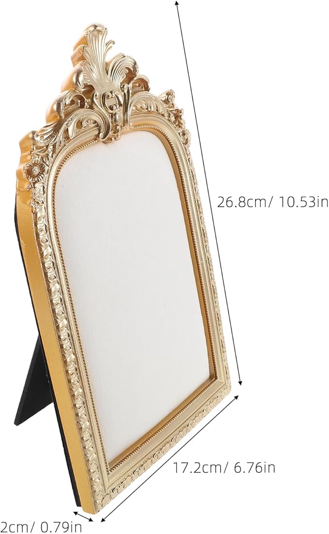 Jewelry Display Stand Photo Frame - Resin Vintage Earring Stand - Velvet Necklace Storage Organizer for Displaying Earrings and Necklaces