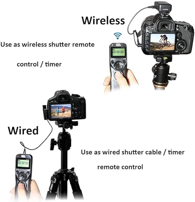 Remote Shutter Release for Nikon, Wireless Shutter Release Timer Remote Control Pixel TW-283 DC0/DC2 for Nikon Z6 Z7 Z9 D750 D610 D5200 D5300 D7500 D850 D800 D500