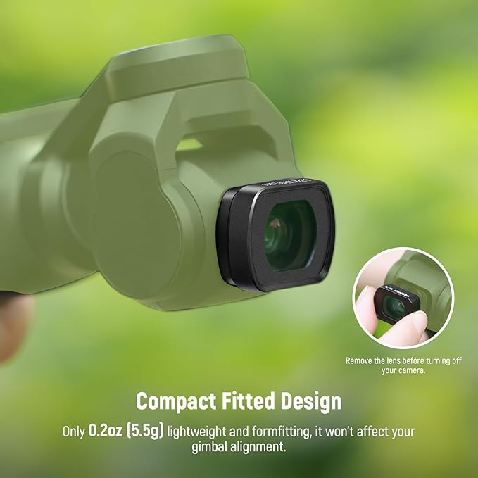 NEEWER 0.72X FOV 112° Wide Angle Lens Compatible with DJI Osmo Pocket 3 Creator Combo Accessories, Multi-Layer Magnetic Action Cam Aspheric Lens with Metal Frame, 1 Screen Protector, LS-70