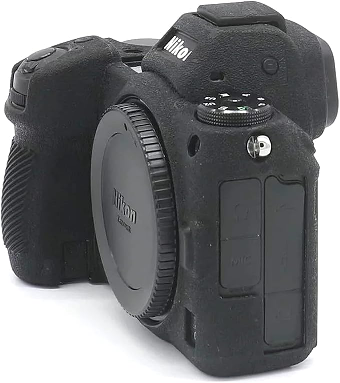Professional Secure Silicone Camera Case Cover Housing Body Skin for Nikon Z6 Z7 Full Frame Mirrorless Camera (Black)