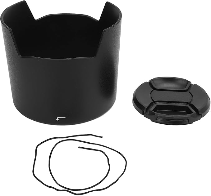 HB 38 Camera Lens Hood Shade, 62mm Lens Hood for AF S VR Micro 105mm F 2.8G IF ED, Threaded Anti Glare Design with Lens Cap, Sun Shade for Backlit Side Lit Flash Photography