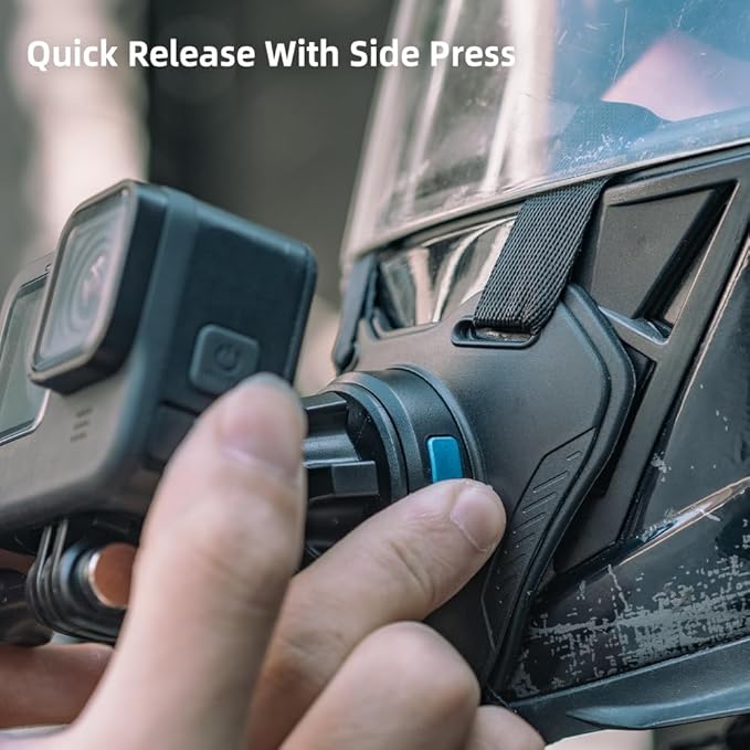 SUREWO Magnetic Motorcycle Helmet Chin Strap Mount for Go Pro, Magnetic Dirt Bike Helmet Mount Compatible with Go Pro Hero 13,12,11,10, 9, 8, 7, 6 5,DJI Osmo Action 6/5 pro/4/3 and More