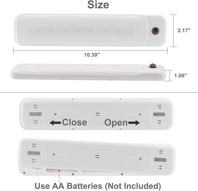 LUXSWAY LED Color Light Bar with Battery Operated,Dimmable Night Lighting, Stick On Light Bar Mulit-Color Changing for Closet,Stair,Shelf, Under Cabinet,DIY Effect