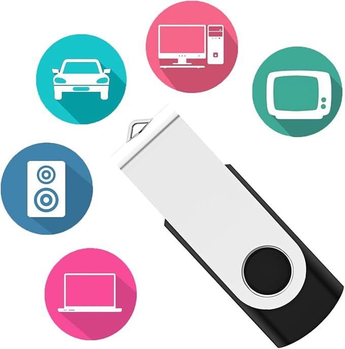 USB Flash Drive 1GB 20 Pack, Bulk USB 2.0 Flash Drives Thumb Drive Swivel Memory Stick Jump Drive Pen Drive,1 gig 20 Pieces