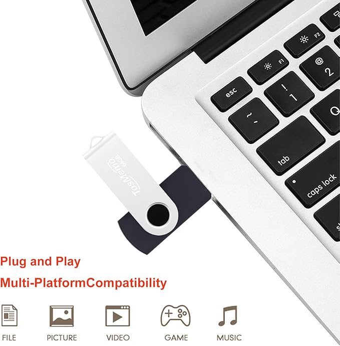 USB Flash Drive 64GB Thumb Drive USB 2.0 Flash Drive Swivel Jump Drive Pen Drive Memory Stick for Data Storage(2 Pack,Black & Blue)