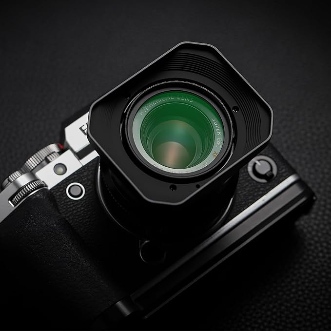 Haoge Metal Squaret Lens Hood for Fujifilm XF 35mm F2 R WR, XF 23mm F2 R WR, XC 35mm F2 Lenses, XF35mm f2, XF23mm f2, XC35mm Bayonet Lens Hood Shade, Replaces Fuji LH-XF35-2 Lens Hood