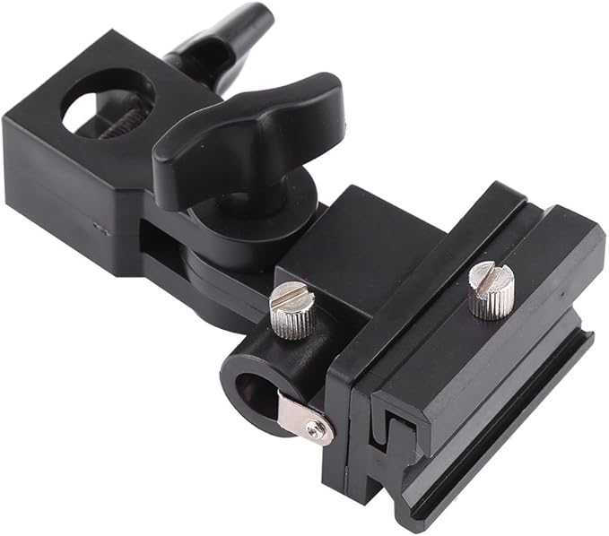 2PCS Camera Flash Mount, Light Stand Bracket Flash Umbrella Holder 180° Hot Shoe Mounting Bracket Lightweight for Photo Video Photography