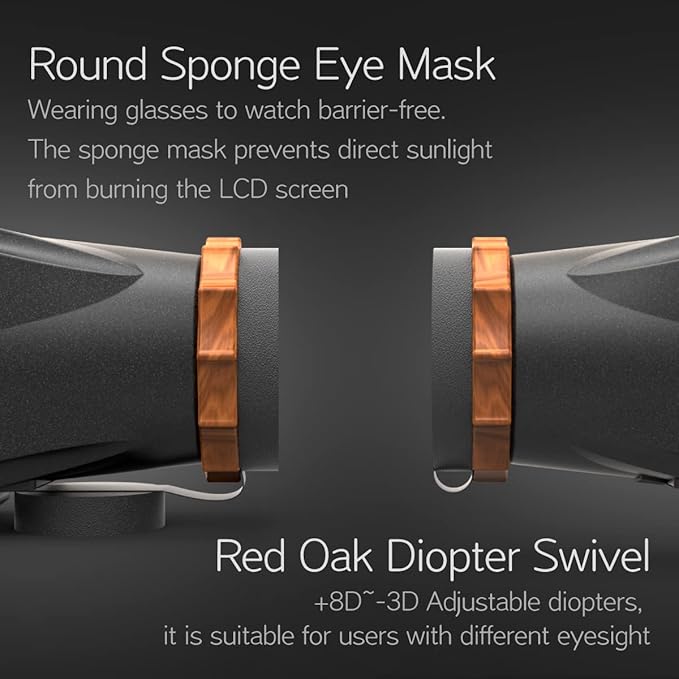 Portkeys LEYE SDI Electronic Viewfinder 2.4 Inch LCD Monitor with Battery Plate [Adjustable Diopter +8D~-3D]