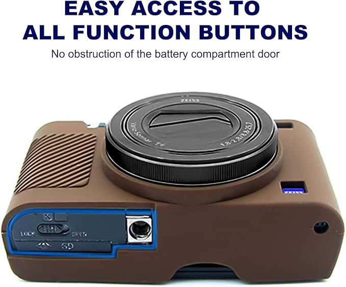 Easy Hood RX100 VII Case,Soft Silicone Protective Cover Protector Skin for Sony DSC-RX100 III RX100 V RX100 IV RX100 VII Digital Camera (Coffee)