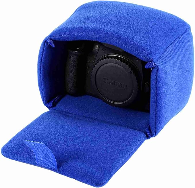 DLSR Camera Bag, Insert Pad Shockproof Insert Protection Camera Case Bag Organizer Accessory for Photographing Padded Camera Pouch Camera Insert Bag (Blue)