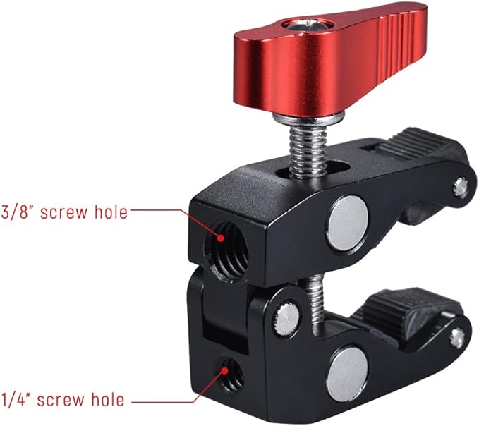 Andoer 2-Pack Crab Pliers Clip Super Clamp 1/4 & 3/8 Threaded for DSLR Rig LCD Monitor Studio Light Camera Magic Arm Photo Studio Accessory