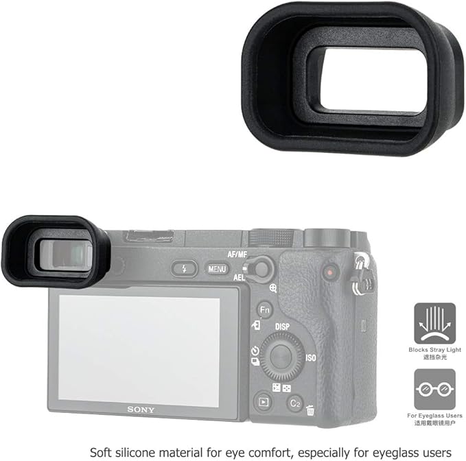 Kiwifotos Soft Long FDA-EP10 Viewfinder Eyecup Eye Cup Eyepiece for Sony A6000 A6100 A6300 Mirrorless Camera