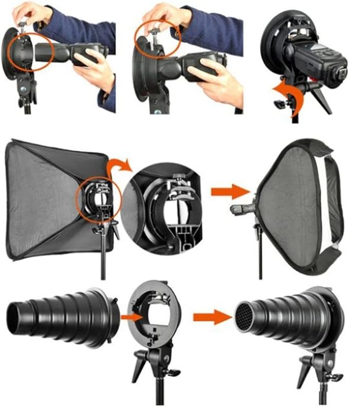 Godox S Type Bracket Bowens Mount Holder for Speedlite Flash Snoot Softbox Beauty Dish Reflector Umbrella