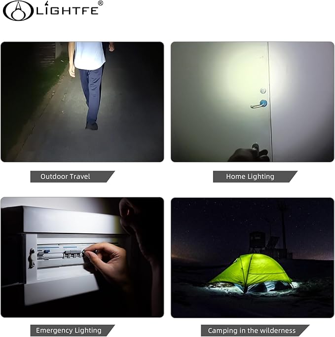 LIGHTFE U19 Super Bright Mini Keychain Flashlight | 150 Lumens | USB-C Fast Charging | Aviation Aluminum | Waterproof and Drop-Resistant | Must-Have for Emergency EDC