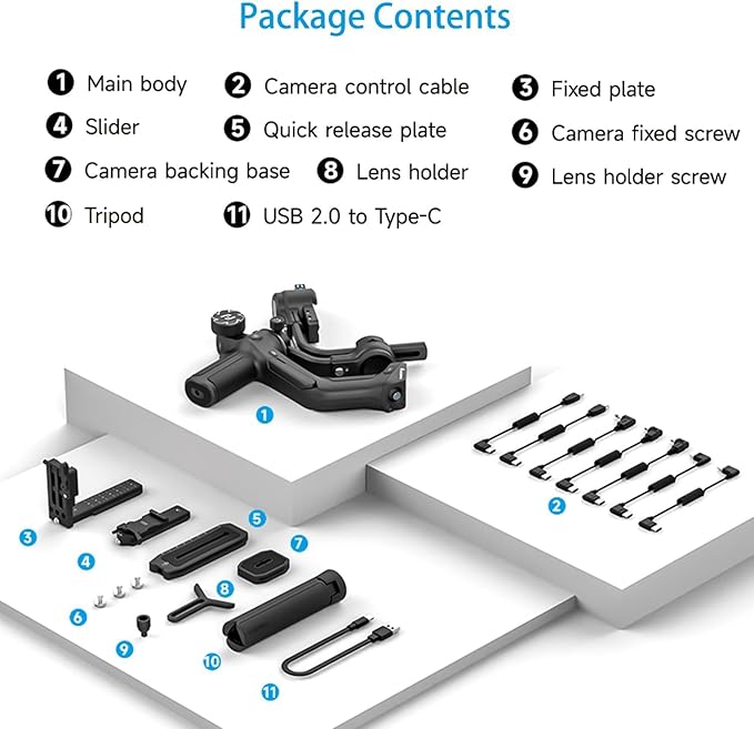 FeiyuTech SCORP 2 Built-in AI Tracker 3-Axis Gimbal Stabilizer for DSLR & Mirrorless Cameras,1.3'' Touch Screen, 5.5lbs Paylaod,13 Hours Battery Life,Quick USB-C Charge,for Sony/Canon/Nikon/Fujifilm