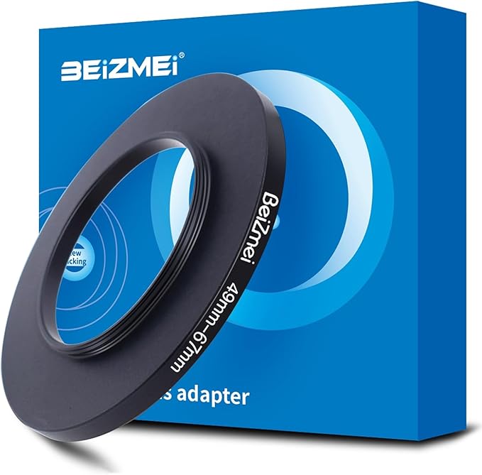49mm to 67mm Camera Filters Ring,Filters Ring Compatiable All Brands Ø49mm Lens to Ø67mm UV ND CPL Camera Filter accessory.Made of CNC.