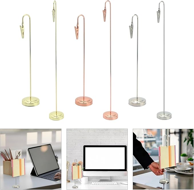 Photo Holder with Clips Note Place Card Photo Stand Memo Clips Place for Cards Name Memo Clip Postcard for Cards