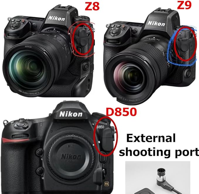RC301-DC0/MC-30 30CM for Nikon Video Cable z8 z9 d850 d800 Remote Camera Small Shutter Release Remote Control 196.8 "Extended Cable Remote Wired Button d5 d810 d800e (RC301-DC0 NK 11.8in/30cm)