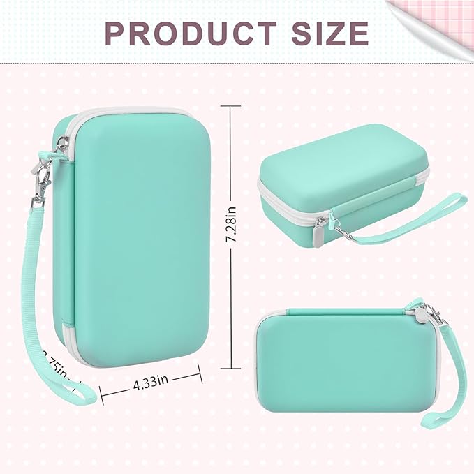 Case Compatible with DYLANTO for ESOXOFFORE for ETIKEZ for YTETCN for DUDUDRAGON Instant Print Camera, Kids Camera Storage for Accessories (Box Only) (Single Case, Green)