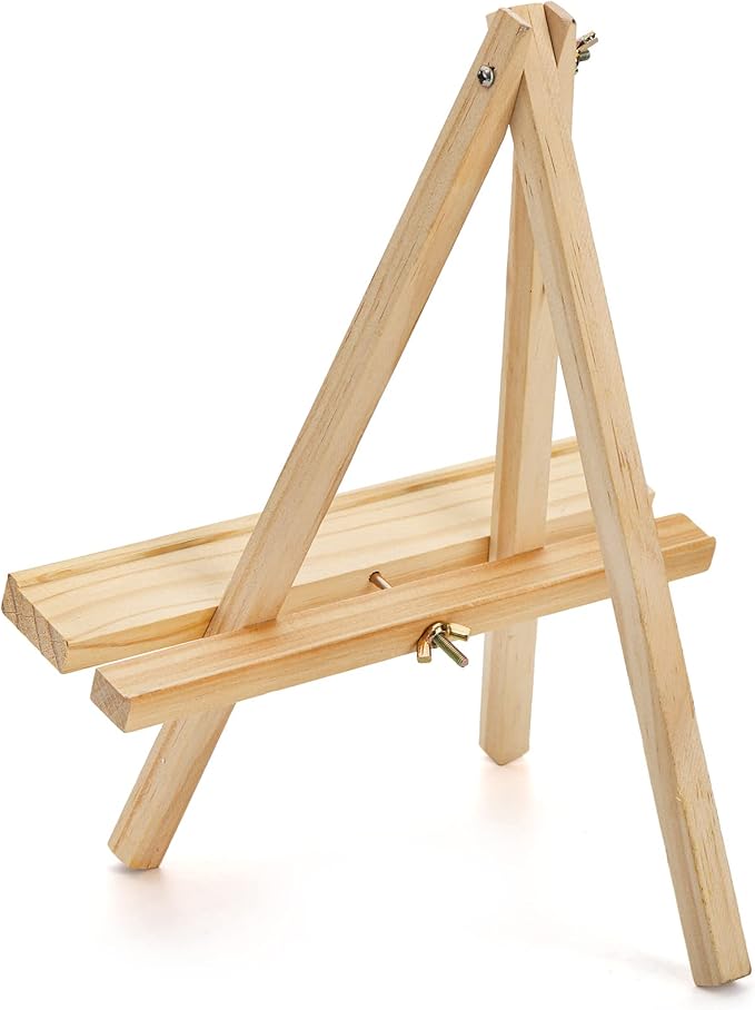 Tosnail 10 Pack 12" Art Easel Stand Tabletop Wooden Display Stand Photo Holder Display Stand for Artist, Students, Adults, Kids Painting