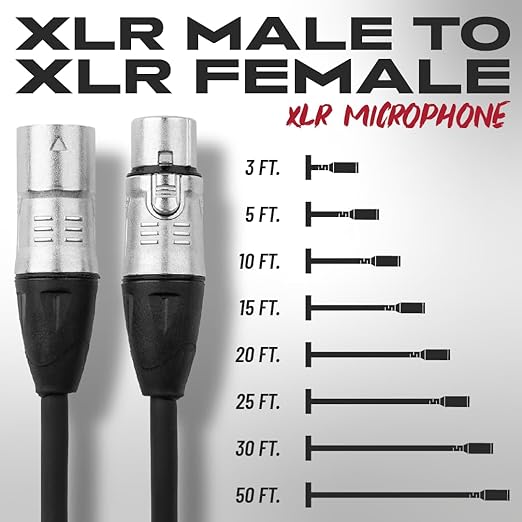 by Gator Cases Backline Series 15 Foot XLR Microphone Cable, (GCWB-XLR-15)
